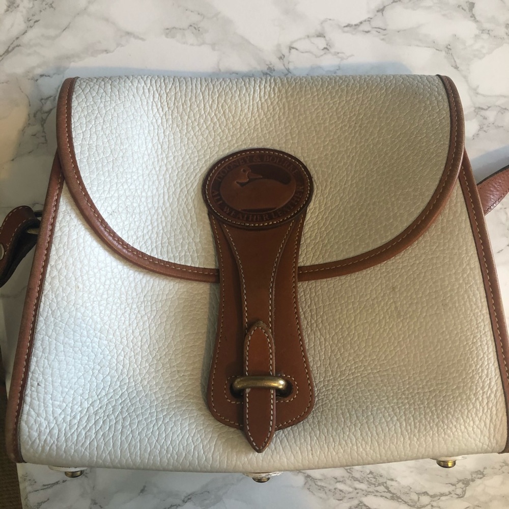 Vintage Dooney & Bourke White Leather Purse